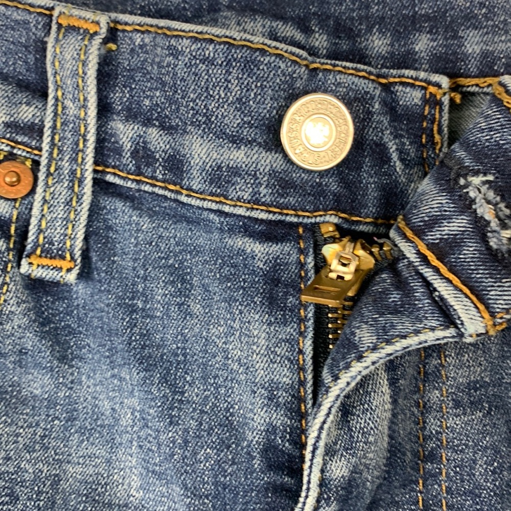 Levi Strauss “513” slim straight leg blue jeans size 34 - Picture 3 of 13